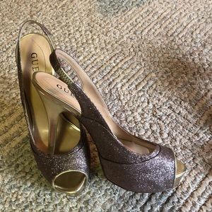 Guess multicolor sparkle heels